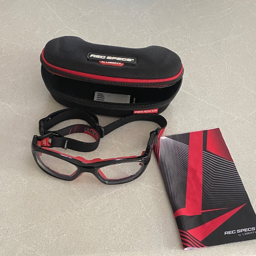Rec Specs Liberty Sport RS-41 Sports Goggles - Shiny Black/Red - Size 52/18
